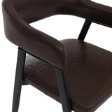 thumbnail of Lote de 2 sillas de comedor HWC-P29, silla de cocina, sillón, silla tapizada, industrial retro vintage imitación cuero ~ marrón oscuro