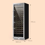 thumbnail of Klarstein Vinovilla Grande 165 Built-in Uno Weinkühlschrank 425l 165Fl. Glastür Silber