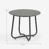 thumbnail of Conjunto de relaxamento reclinável, para jardim, Alumínio, Cor Antracite, Apoio para os pés: 47x60 x38, Poltrona: 72x59x112 cm, Mesa: 60x51cm