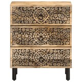 thumbnail of Table de chevet 50x33x60 cm bois de manguier massif – Modèle Fluide