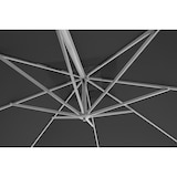 thumbnail of METRO PROFESSIONAL Parasol ROMA, aluminium/polyester, 3x3 m, ouverture à manivelle, rotation à 360°, protection UV50+, hydrofuge, anthracite/platine
