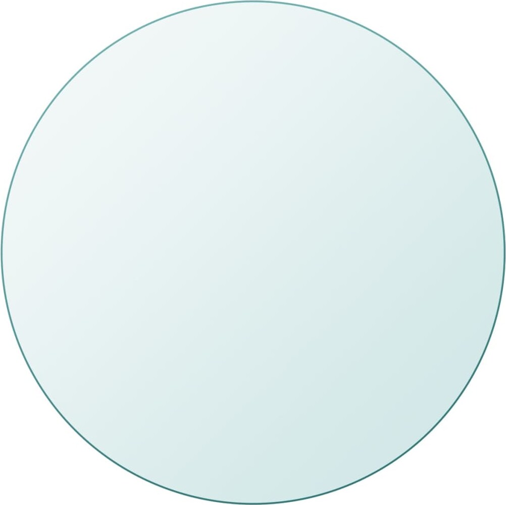 DELUKE® Tischplatte rund Ø 60 cm - Glas Gehärtet, 8 mm dick Transparente Glasplatte rund, Ideal für DIY-Projekte, Glastische und als Kamin Glasplatte