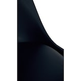 thumbnail of Set de 4 sillas de comedor Sofia con base de madera y asiento en polipiel Negro/Natural (cuadrado)