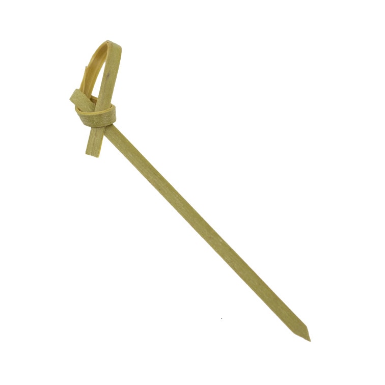 MONOUSO - Pinchos de Bambú "Lazo" Natural 7cm (50 Uds)