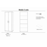 thumbnail of SARMOG MOBILE 2 ANTE H182 L71 KIT in truciolare nobilitato color noce stelvio e ossido nero