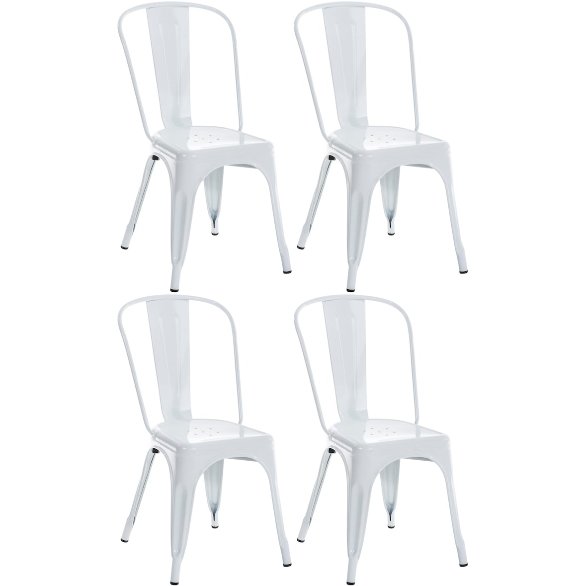 4er Set Stühle Benedikt weiß