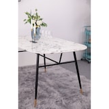 thumbnail of SIT Möbel Eettafel in marmerlook | 160 x 90 cm | Tafelblad glas wit | onderstel metaal zwart | B 160 x D 90 x H 77 cm | 19000-22 | Serie TISCH