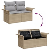 thumbnail of vidaXL 8-teiliges Garten-Sofa-Set mit Kissen Beige Poly-Rattan