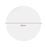 thumbnail of Mesa redonda de plástico branca de 90cm com pernas amovíveis