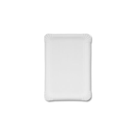 Teller rechteckig aus biologisch abbaubarer Pappe, unbeschichtet, Maße: 10 x 16 cm  3000 Stück