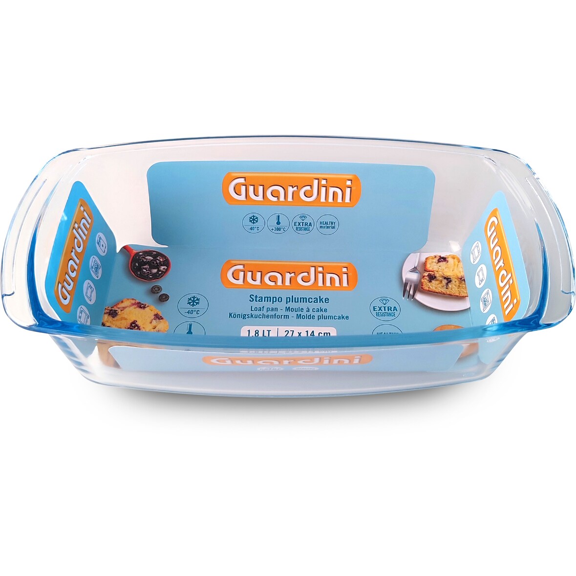 Guardini Stampo plumcake 27x14x7 cm - 1,8 l vetro borosilicato