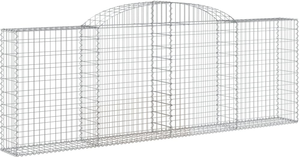 vidaXL Gabionen mit Hochbogen 6 Stk. 300x30x100/120cm Verzinktes Eisen
