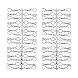 thumbnail of 60 Stück Weihnachtskugeln Haken `Chrom Silber Stern` Aufhänger