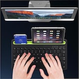 thumbnail of Teclado Inalámbrico portátil con Bluetooth Ranura para Teléfono Móvil, Tableta Compatible con Ordenador portatil, PC (Negro)
