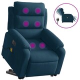 thumbnail of vidaXL Massagesessel mit Aufstehhilfe Elektrisch Blau Samt