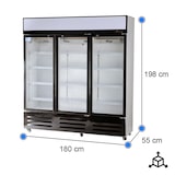 thumbnail of Cleiton® Armario Expositor Refrigerado 1000 Litros 3 Puertas Ventilado | Frigorifico Profesional para Bebidas en Hostelería