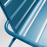 thumbnail of Banc de terrasse en métal bleu pacific - Oviala