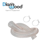 thumbnail of 10M Tuyau Flexible Aspiration Poussières Copeaux Bois PU Acier Cuivré D. 80mm + 2 Colliers Serrage - Diamwood