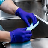 thumbnail of Pack 100 Guantes nitrilo desechables - Color Azul- Colección Softskim - Guantes de Látex sin Polvo - Talla S, 100und