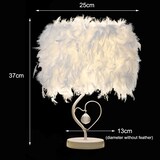 thumbnail of Home Nature Wohnkonzept Feder Tischlampe Hotel LED Nachttischleuchte Herz Design Schlafzimmer romantische Beleuchtung