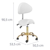 thumbnail of physa Sattelstuhl - 51 - 65 cm - 150 kg - Weiß/Golden
