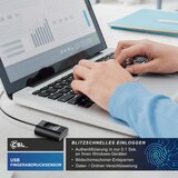 thumbnail of CSL USB-Fingerabdrucksensor, Fingerprint-Scanner, bis 10 IDs, Plug & Play, Windows 8-11, für Login & Sicherheit