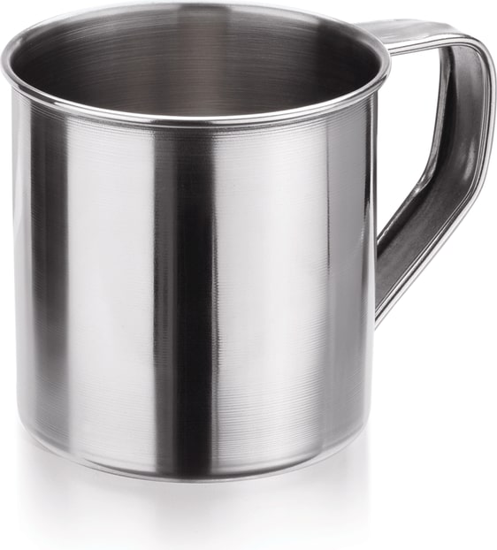 30x Becher 350 ml Chromnickelstahl silber Kaffeebecher Metallbecher
