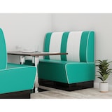 thumbnail of Gastro Sitzbank Americano Retro | Dinerbank Türkis & Weiß | 140 cm breit | Amerikanische Sitzbank