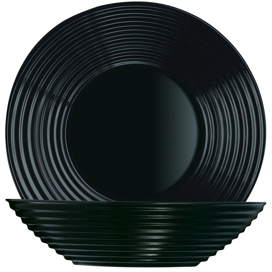 24 x Harena Uni schwarz Schale 20cm * - Luminarc Noir