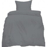thumbnail of Baumwoll Seersucker Bettwäsche 135x200 +80x80cm, grau, uni/einfarbig, Reissverschluß, bügelfrei