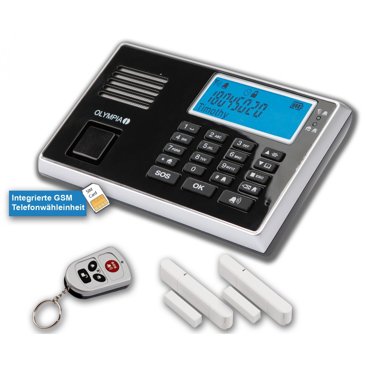 OLYMPIA Protect 9030 Drahtloses GSM Alarmanlagen-Set
