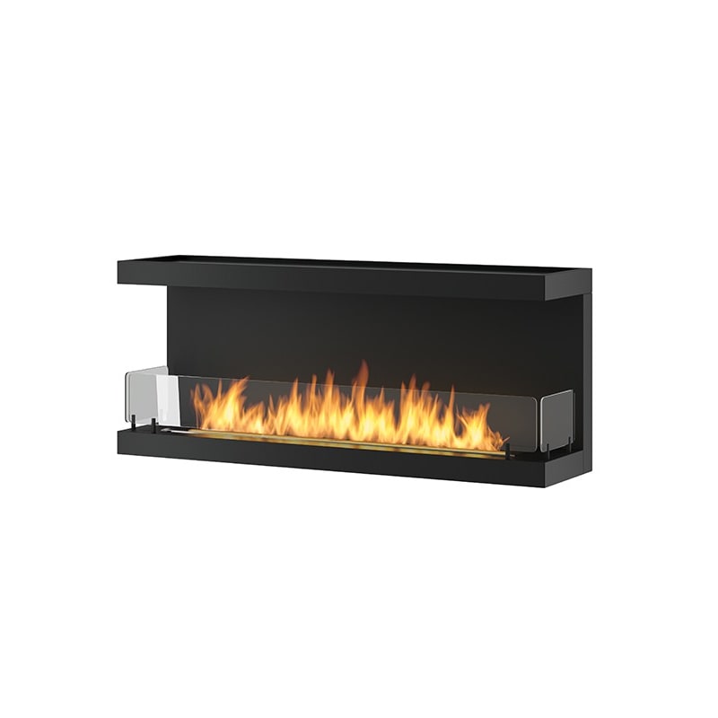 INSIDE C VERS3 - Biocamino Trifacciale Camino A Bioetanolo Da Incasso cm 120 - Bruciatore Lineare 100cm / Capienza 3L