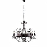 thumbnail of Bonetti Illumina -  Baltimore - Kronleuchter aus schwarz und rostlackiertem Eisen, 8 Lichter 126 - Ø76 - BL183-8-RG