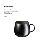 thumbnail of MÄSER Kaffeebecher 430 ml, 4-er Set, GRAU, postsicher, Serie CARELLIA