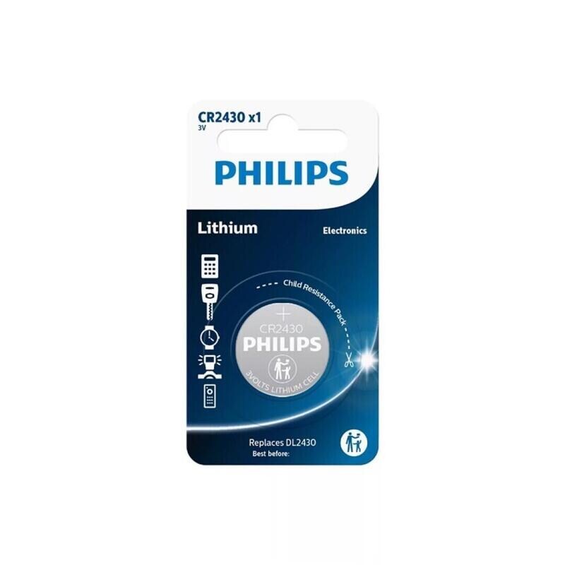 Philips Pila Boton Litio Cr2430 3V Blister*1