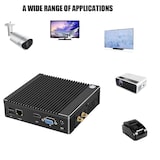 thumbnail of Mini PC Windows Intel Celeron Dual Core 4GB RAM 64GB SSD Fanless HDMI VGA YONIS