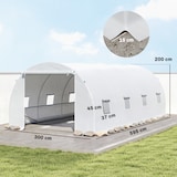 thumbnail of Invernadero de Túnel 6x3x2m Invernadero de Terraza con 8 Ventanas Cubierta de Polietileno 140 g/m² y Estructura de Acero para Cultivo Plantas Verduras