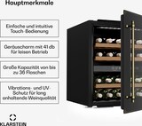 thumbnail of Klarstein Vinsider Victoria 36 Weinkühlschrank | 36 Flaschen | Touch | UV-Schutz | LED | leise | 3 Regale Schwarz
