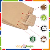 thumbnail of DayBays 100 Stk. Papiertüten 32+12x41 cm Braun mit Flachhenkel
