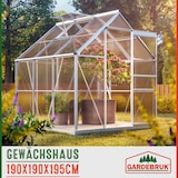 thumbnail of Gardebruk Gewächshaus aus Aluminium 3,6m² + Fenster + Regenrinne