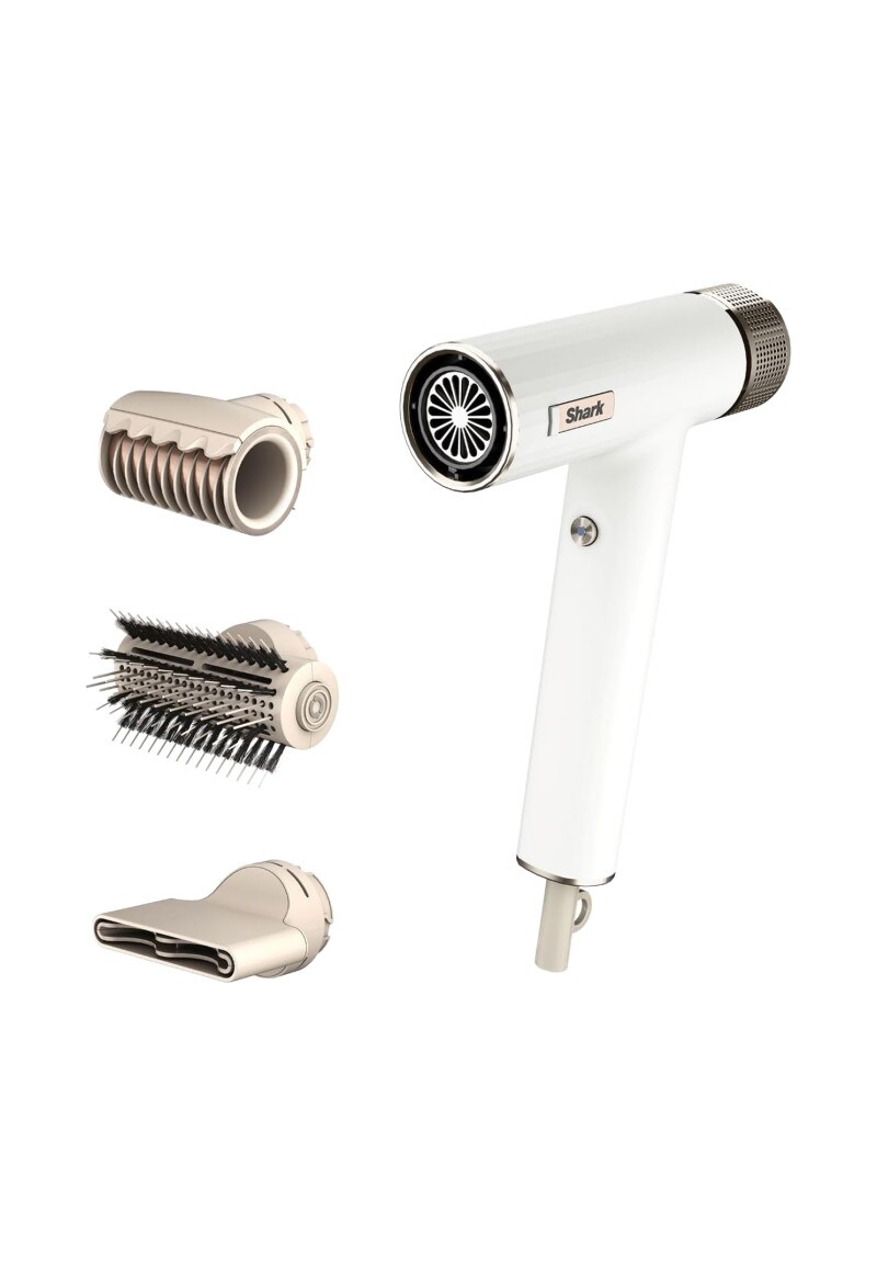 Shark HD333DE SpeedStyle Haartrockner weiß mit 3 Styling Aufsätzen