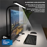 thumbnail of CSL Klemmleuchte, LED Monitorlampe, Bildschirmlampe mit Dimmfunktion, Monitor Leuchte / Lampe, Screenbar dimmbar, 3 Lichtfarben, schwenkbar