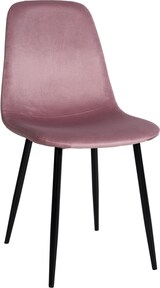 thumbnail of Décoshop26 - Esszimmerstuhl x1 schlichtes Design mit schwarzen Metallbeinen und rosa Samtsitz 10_0002069
