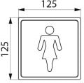 thumbnail of Delabie Wand Symbol Damen-WC Edst. 1.4301 satiniert (ex-0011410000)