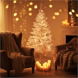 thumbnail of Weißer Weihnachtsbaum 150 cm künstlicher Tannenbaum 400 Spitzen