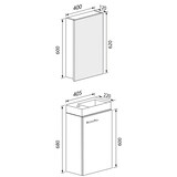 thumbnail of VCM Badmöbel Waschtisch Slito Weiß H. 130 x B. 41 x T. 22 cm