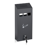 thumbnail of Relaxdays Wandaschenbecher für draußen, verschließbar, Metall, Aschenbecher Wandmontage, HBT 32,5 x 15 x 6 cm, anthrazit