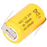 thumbnail of Ersatzakku KR-600AE 2/3 A Cadnica NICD Akku mit Lötfahnen in Z-Form (nicht original Sanyo)