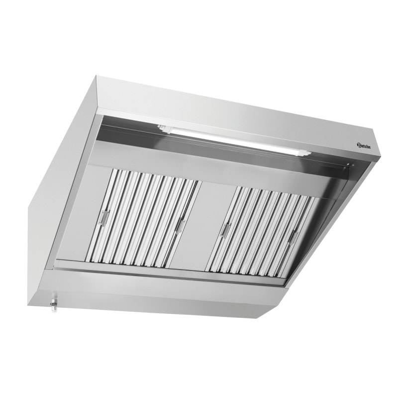 Wandhaube | CNS | mit Motor | 1400m³/h | 1300x900x450(h)mm.