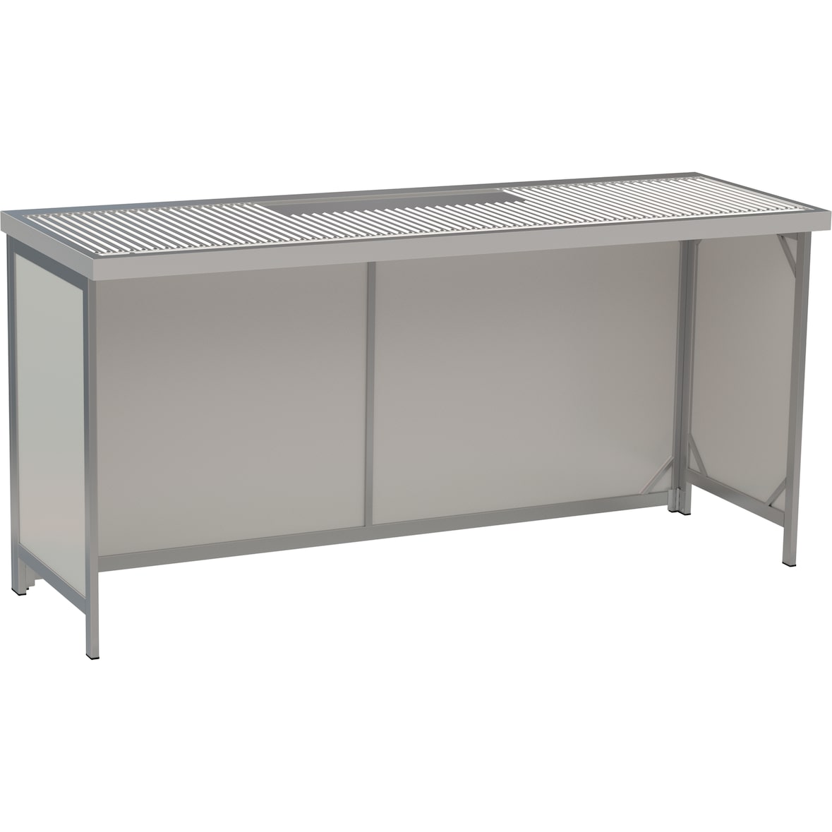 HAGOLA Klapptheke-Rohrrahmen mit Keilrillenarbeitsplatte, 2000 x 970 x 690 mm, klappbar